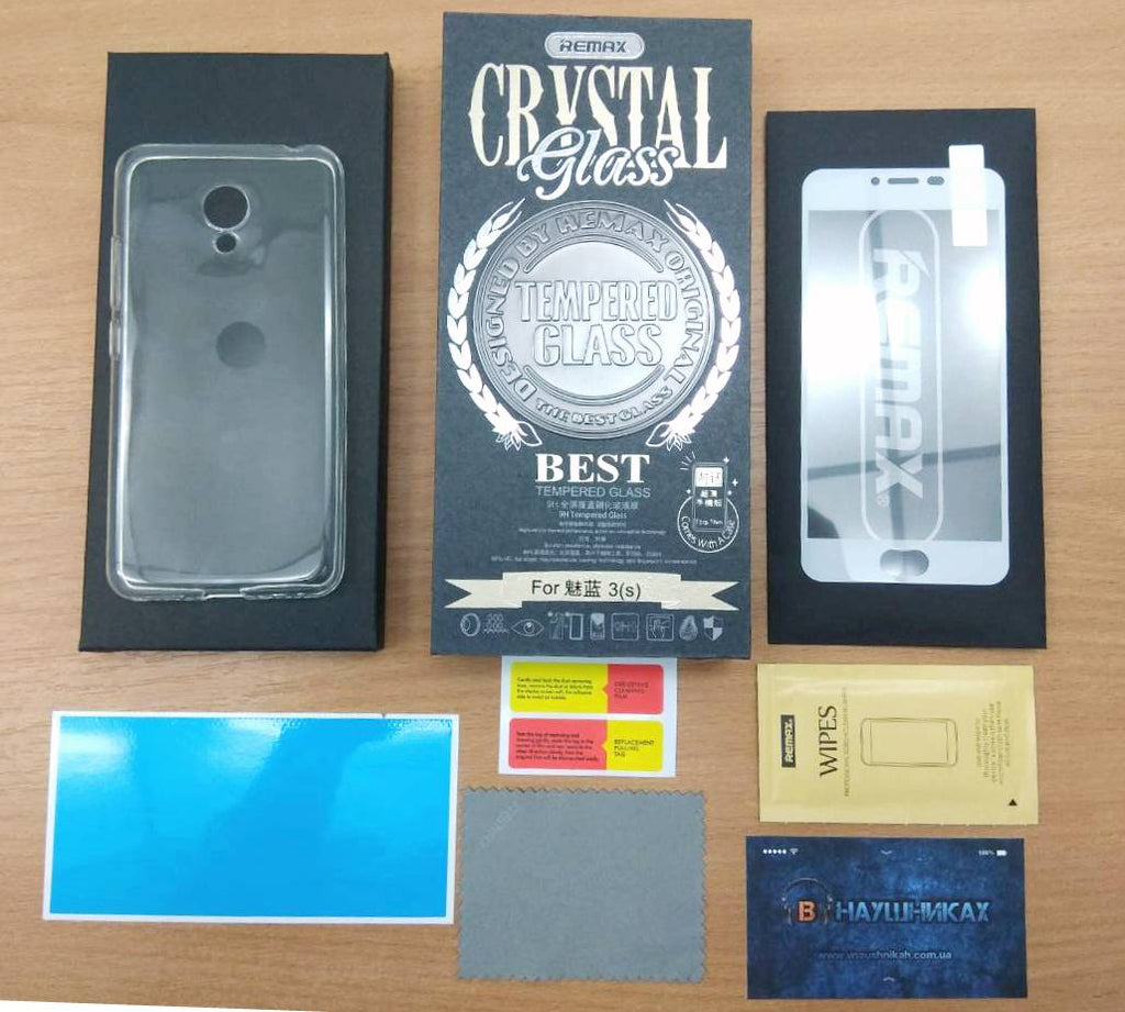 Комплект Remax Crystal Set White (скло + чохол) для Meizu M3/M3S