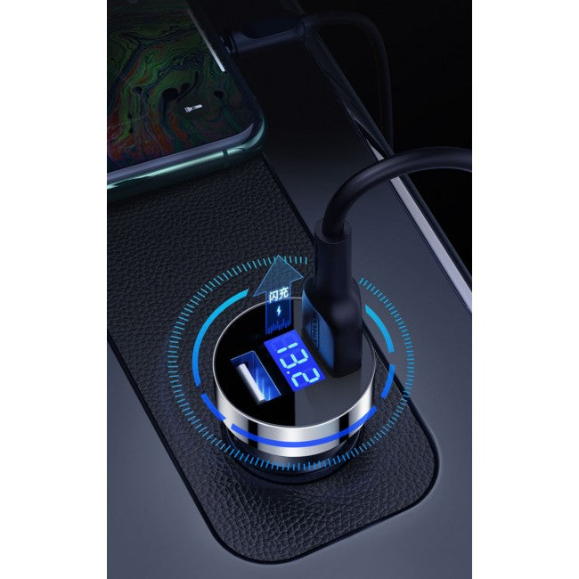 Зарядний пристрій для телефона в авто Joyroom JR-C16 Speed Series (3.1A, 2USB) Black