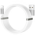 Кабель для iPhone Hoco U91 Magic magnetic charging for Lightning 2.4A 1m Білий