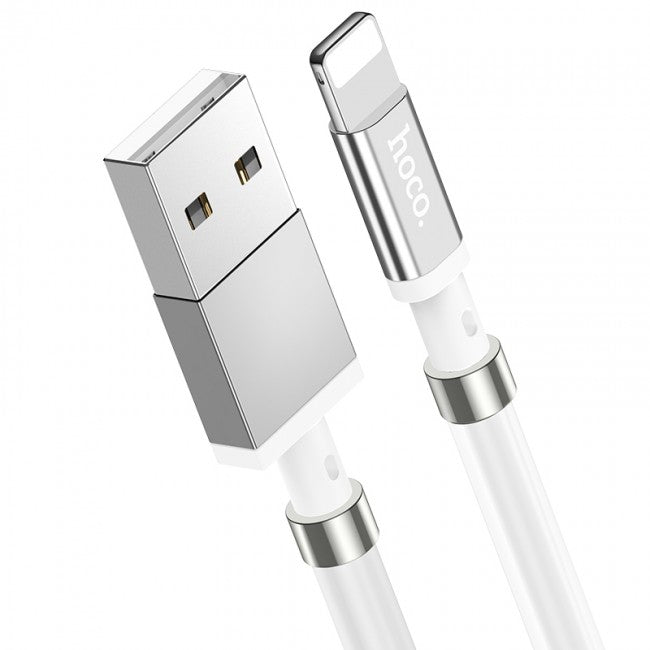 Кабель для iPhone Hoco U91 Magic magnetic charging for Lightning 2.4A 1m Білий