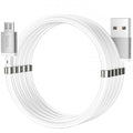 Кабель Hoco U91 Magic magnetic charging for MicroUSB 2.4A 1m Білий