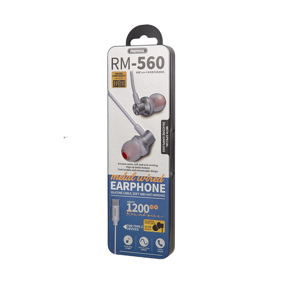 Навушники з мікрофоном Remax RM-560 Type-C Silver