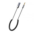 Аудіо Bluetooth адаптер (приймач) Hoco DUP02 In-car BT audio receiver spring cable black