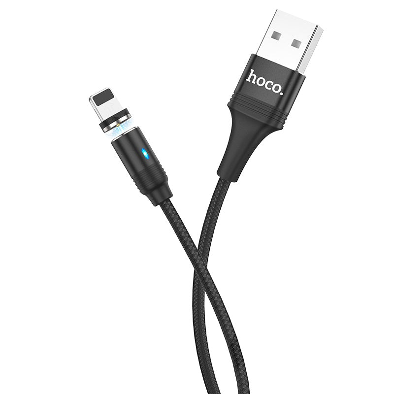 Кабель Hoco U76 Fresh magnetic Lightning 1.2m Black