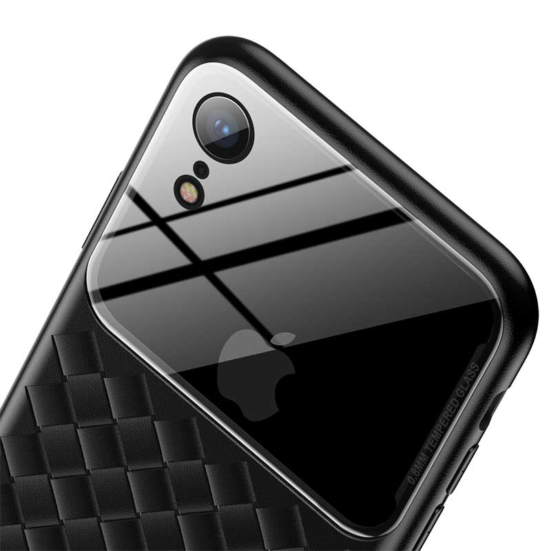 Чохол Baseus Glass and Weaving Case для Apple iPhone XR Чорний