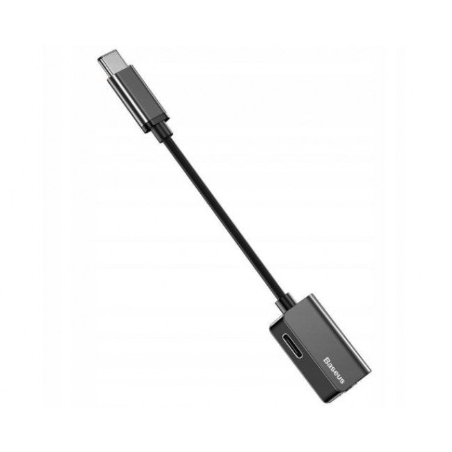 Перехідник Baseus L40 Type-C to Type-C+3.5mm Charging and Audio Adapter Чорний
