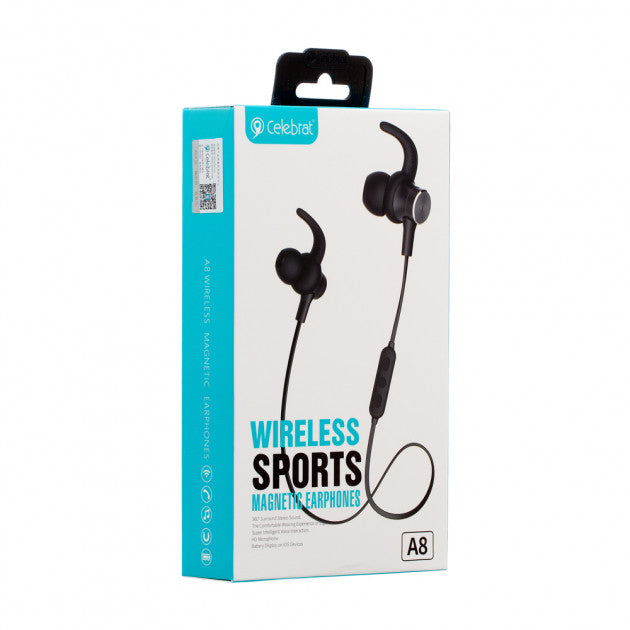 Bluetooth навушники Celebrat A8 Black