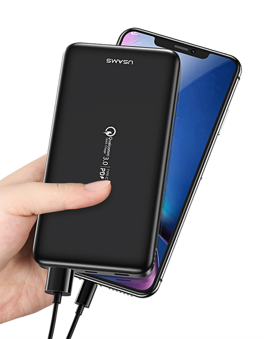 Power Bank Usams US-CD92 10000mAh (PB30 QC3.0+PD) Black