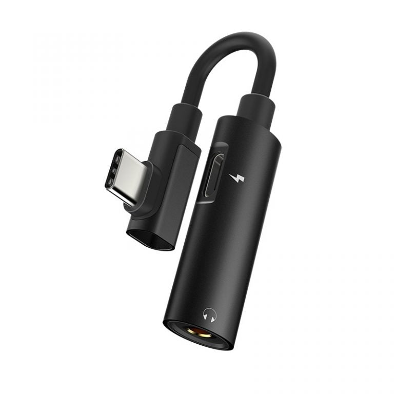 Перехідник Hoco LS19 (Type-C to 3,5 mm 2in1) Black