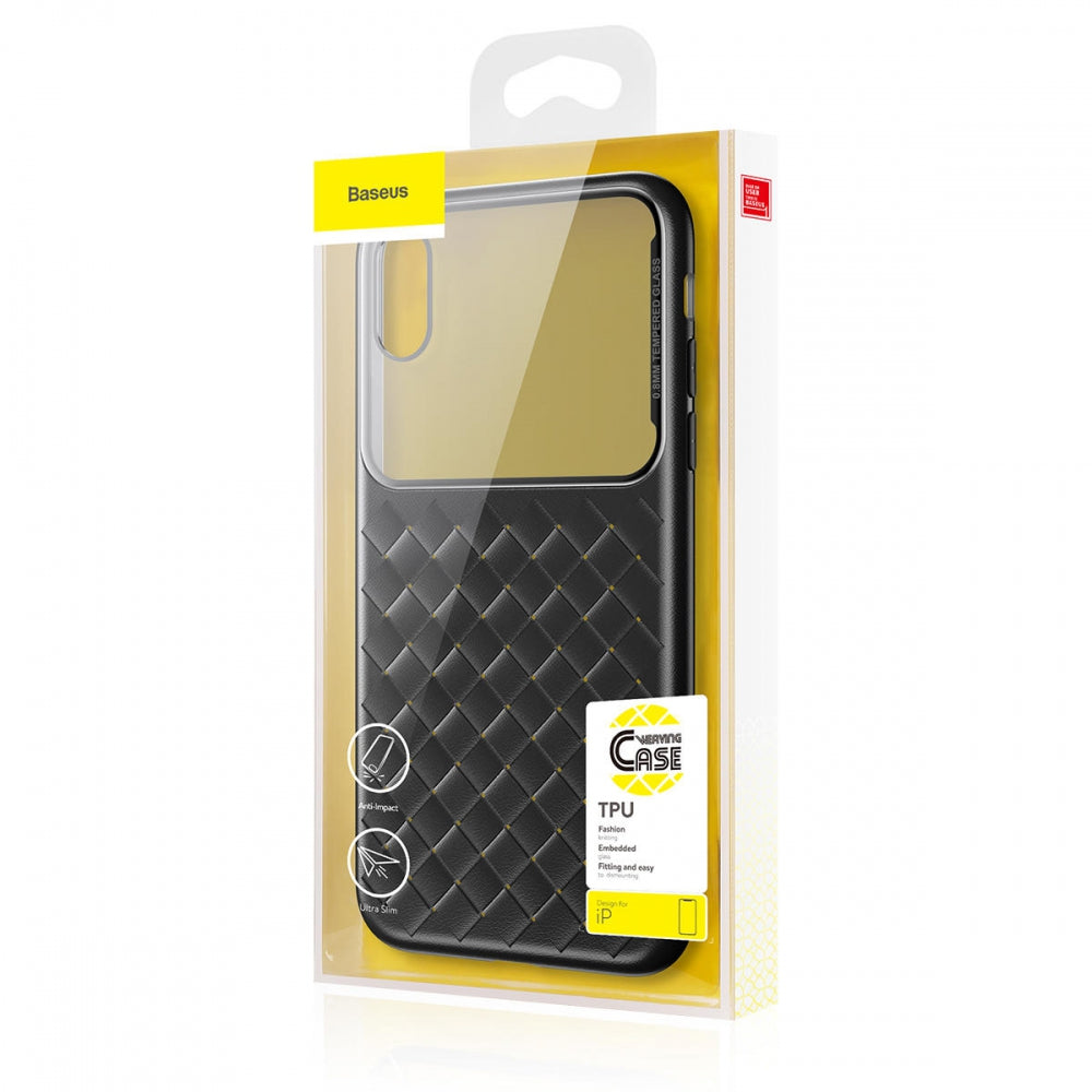 Чохол Baseus Glass and Weaving Case для Apple iPhone XR Чорний