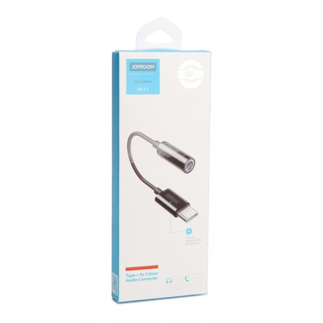 Перехідник Joyroom SH-C1 (Type-c to 3.5mm) audio conversion cable (digital) Black