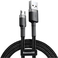 Кабель MicroUSB з опліткою Baseus Cafule 0.5m Чорний