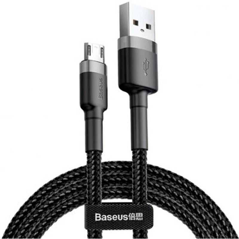 Кабель MicroUSB з опліткою Baseus Cafule 0.5m Чорний