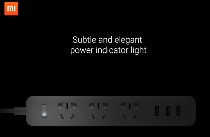Удлинитель Xiaomi Mi Power Strip 3 USB Black