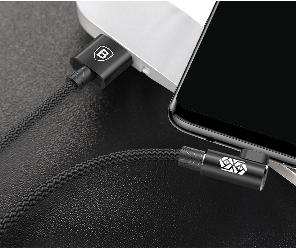 Кабель Baseus MVP Elbow microUSB 2A 1M Black