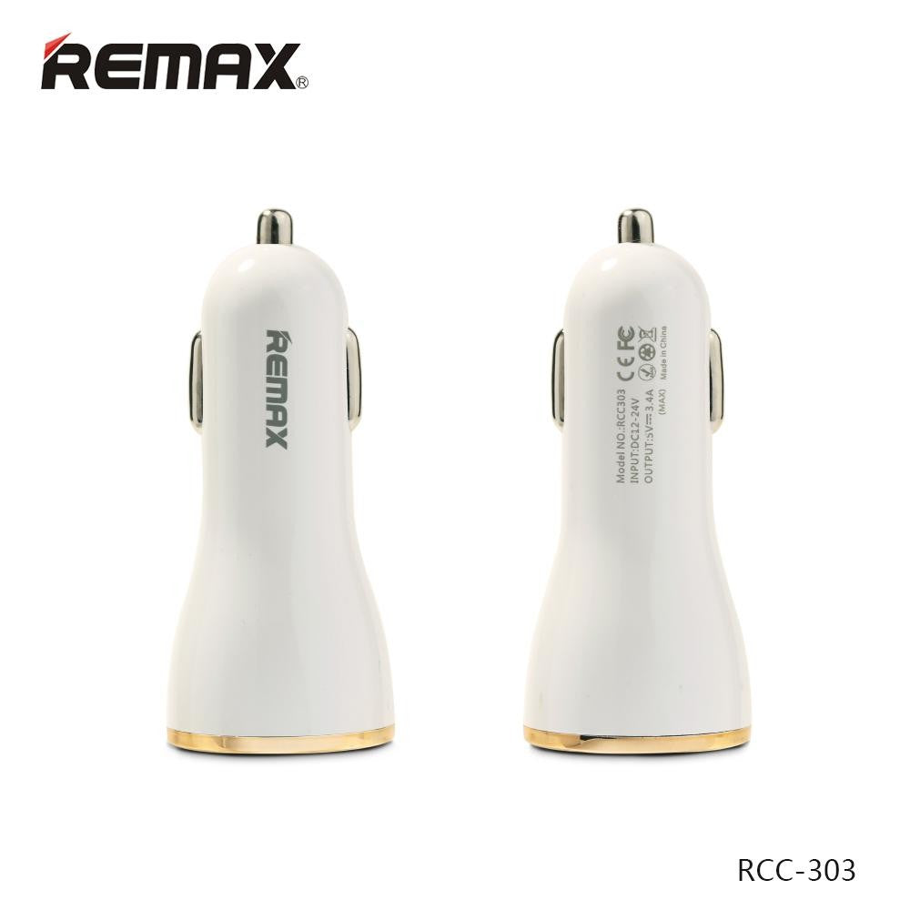 Автомобільний зарядний пристрій Remax RCC206 Dolfin 2.4A 2USB Gold