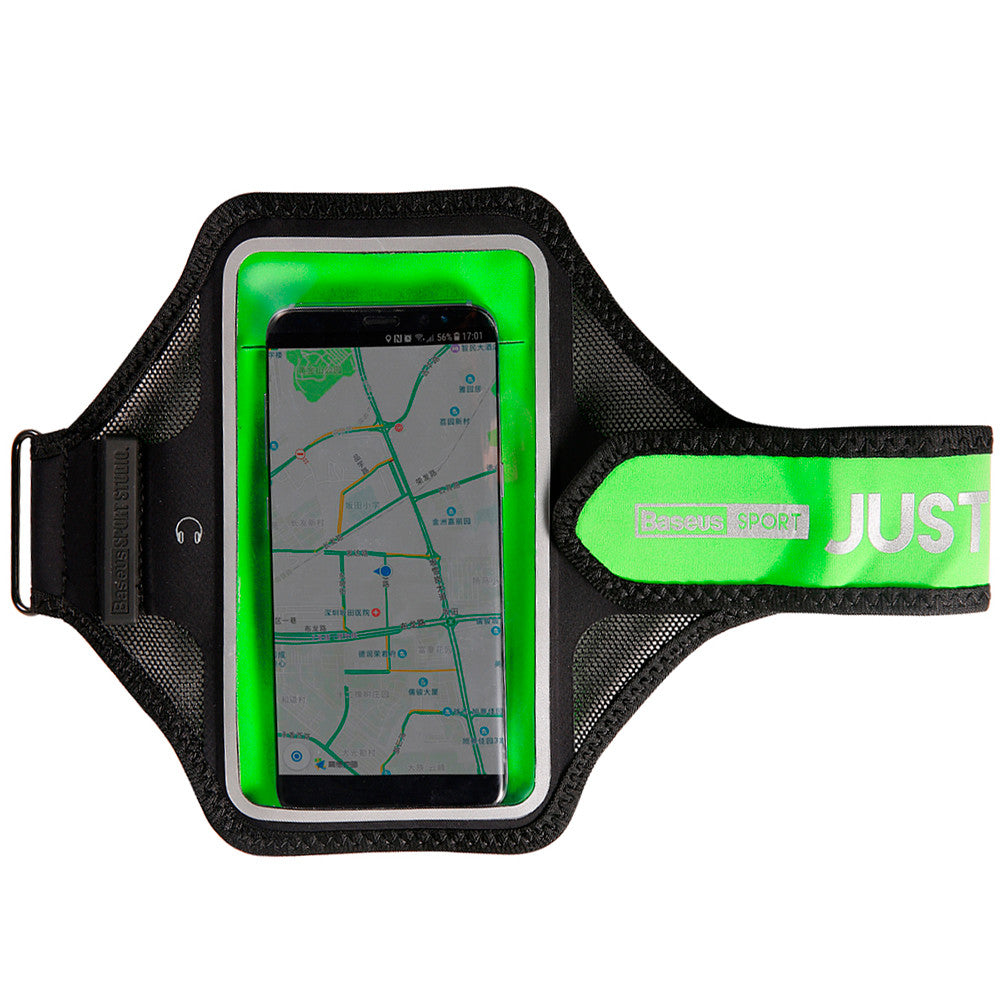 Спортивний чохол на руку Baseus Move Armband 5" Black and Green
