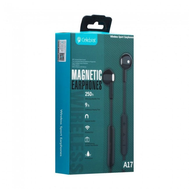 Bluetooth навушники Celebrat A17 Black