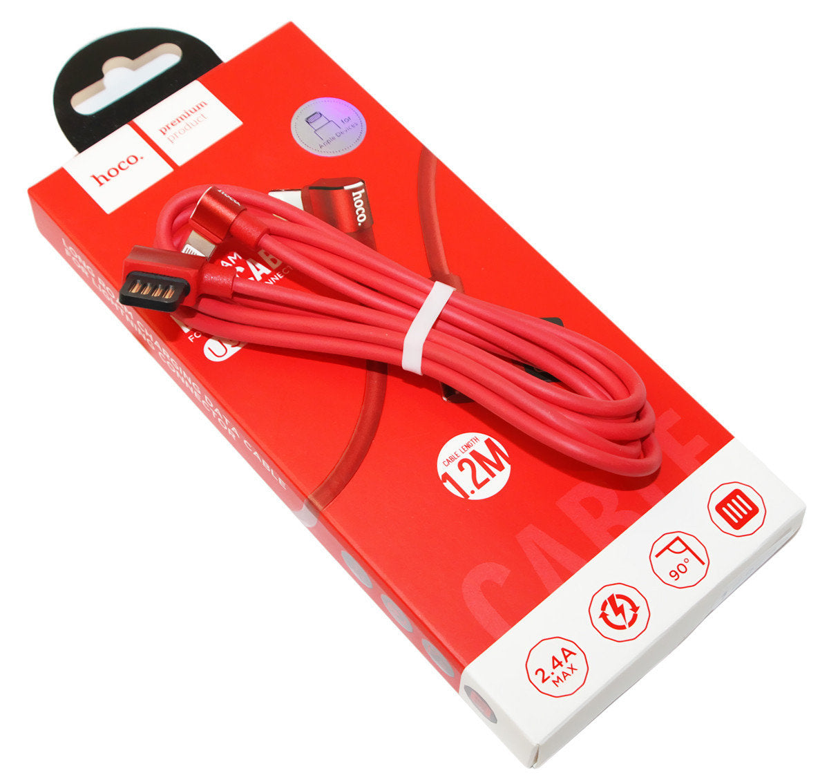 Кабель Hoco U37 Long roam charging Lightning Black