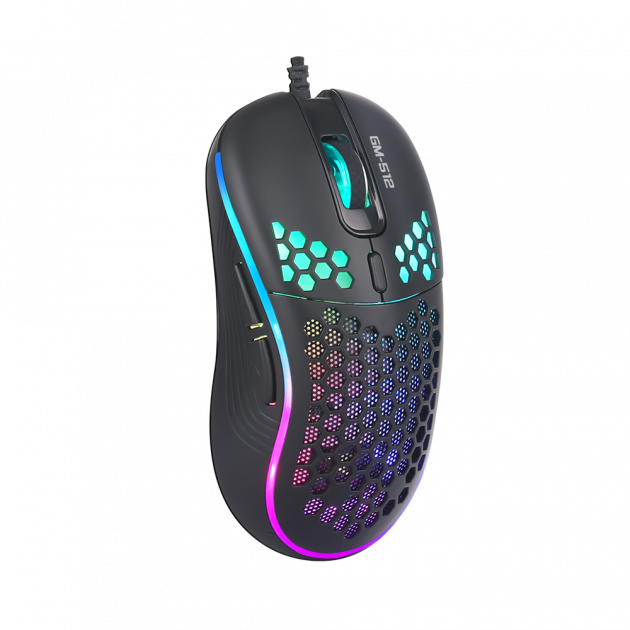 Ігрова дротова мишка з підсвітленням Xtrike GM-512 USB Wired mouse Чорний