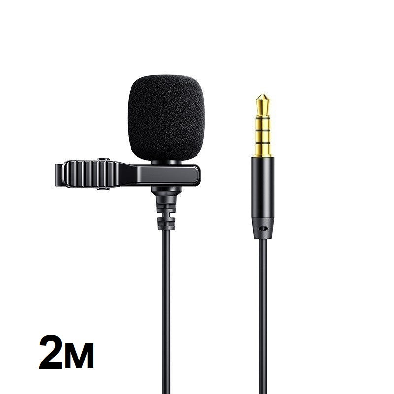 Петличний мікрофон Joyroom JR-LM1 Lavalier Microphone 2M AUX Black