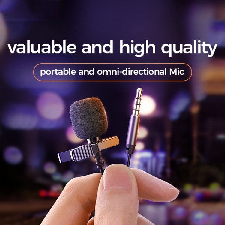 Петличний мікрофон Joyroom JR-LM1 Lavalier Microphone 2M AUX Black