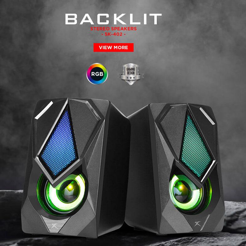 Колонки для комп'ютера XTRIKE SK-402 Wired Speaker з RGB підсвічуванням