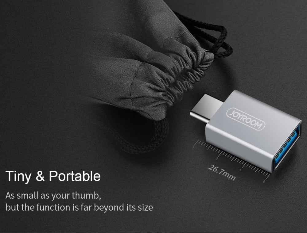 Перехідник Joyroom S-M204 HUI series Type-C Switch to USB 3.0 Сірий