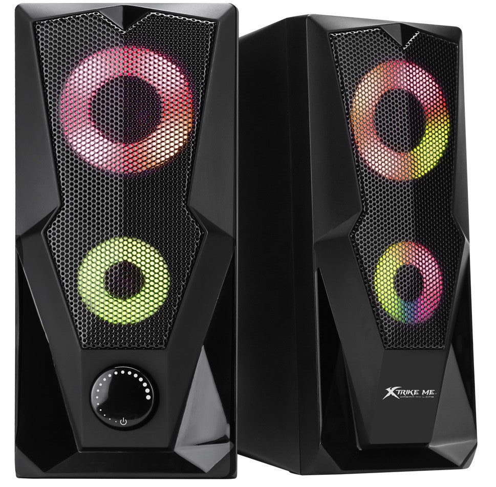 Колонки для комп'ютера XTRIKE SK-501 BK Wired Speaker з RGB підсвічуванням