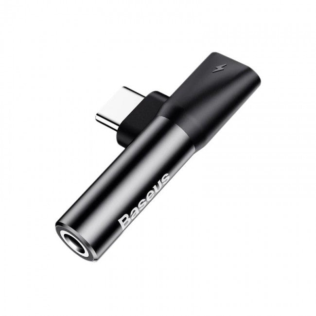 Перехідник Baseus L41 Type-C to Type-C+3.5mm Charging and Audio Adapter Чорний