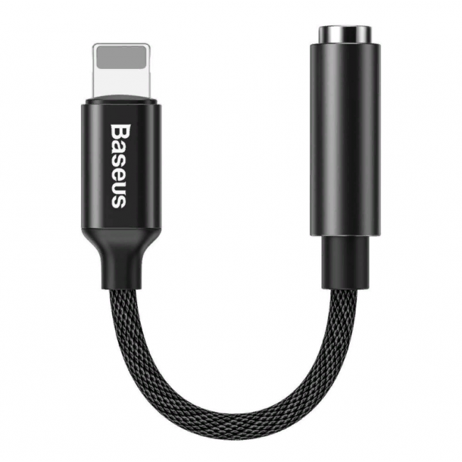 Аудіо адаптер для iPhone з Lightning на 3.5mm Baseus L3.5 Black