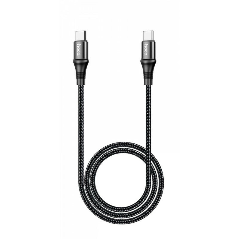 Кабель з оплеткою Hoco X50 Exquisito charging data cable Type-C to Type-C 100W (20V, 5A) 2M чорний