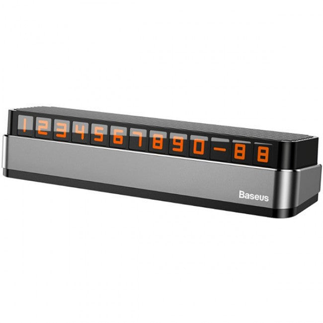 Визитка с номером телефона в авто для временной парковки Baseus Moonlight Dark Gray