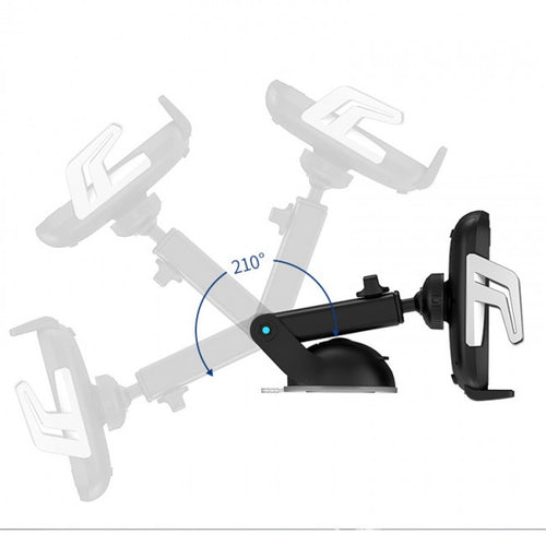 Автодержавач з бездротовою зарядкою Usams US-CD101 Automatic Touch Induction (Center Console) Black-Silver