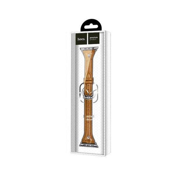 Шкіряний ремешок Hoco WB05 Ocean wave для Apple Watch Series 1/2/3/4 (42/44mm) Brown