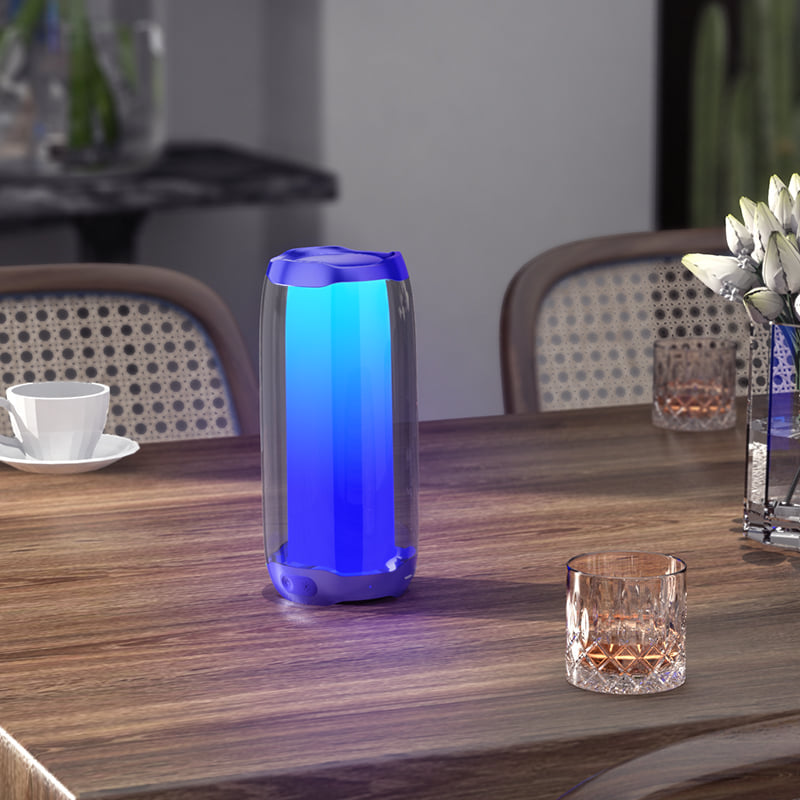 Портативна Bluetooth колонка світлива Hoco HC8 Pulsating colorful luminous blue