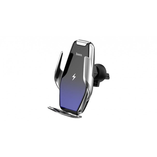 Автодержавач з бездротовою зарядкою Hoco S14 Surpass automatic induction Silver