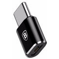 Перехідник Baseus Female MicroUSB to Type-C Male Adapter Converter Black