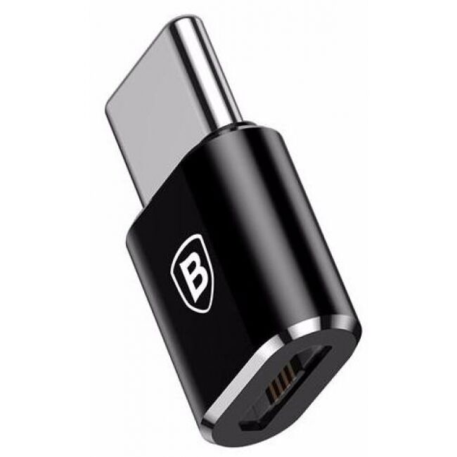 Перехідник Baseus Female MicroUSB to Type-C Male Adapter Converter Black