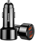 Автомобільний зарядний пристрій Baseus Magic Series with digital display (2USB, QC3.0) Чорний