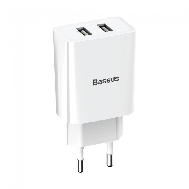 Мережевий зарядний пристрій Baseus Speed Mini 2USB 10.5W White