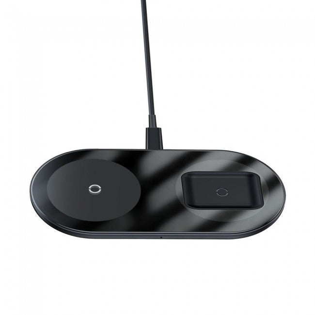 Бездротова зарядка Baseus Simple 2in1 Wireless Charger Pro Edition For Phones Pod Чорний