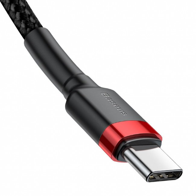 Кабель Type-C to Type-C з опліткою Baseus Cafule PD2.0 flash charging (20V 3A) 1m Чорний