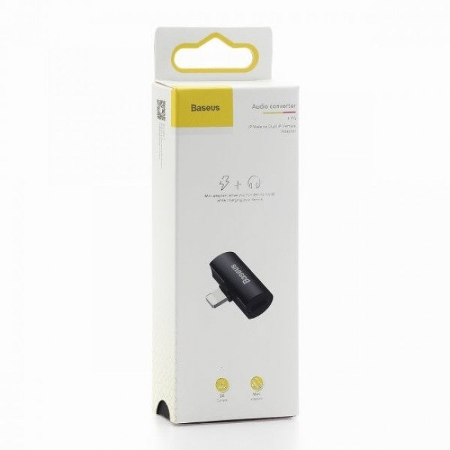 Перехідник Baseus L46 Lightning to Dual Lightning digital audio converter Чорний