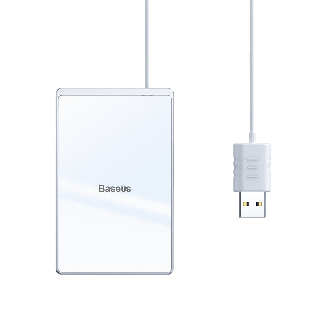 Бездротовий зарядний пристрій Baseus Card Ultra-thin 15W із вологозахистом IP67 White