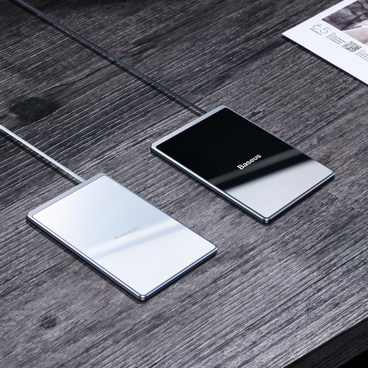 Бездротовий зарядний пристрій Baseus Card Ultra-thin 15W із вологозахистом IP67 Black