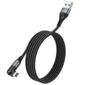 Кабель Hoco U100 Orbit PD fast charging data cable з USB на Lightning 1.2m, 20W Black