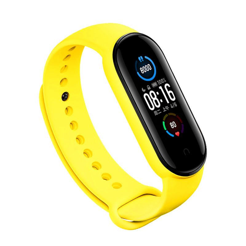 Силіконовий ремінець для фітнес-браслета Xiaomi Mi Band 5 Yellow