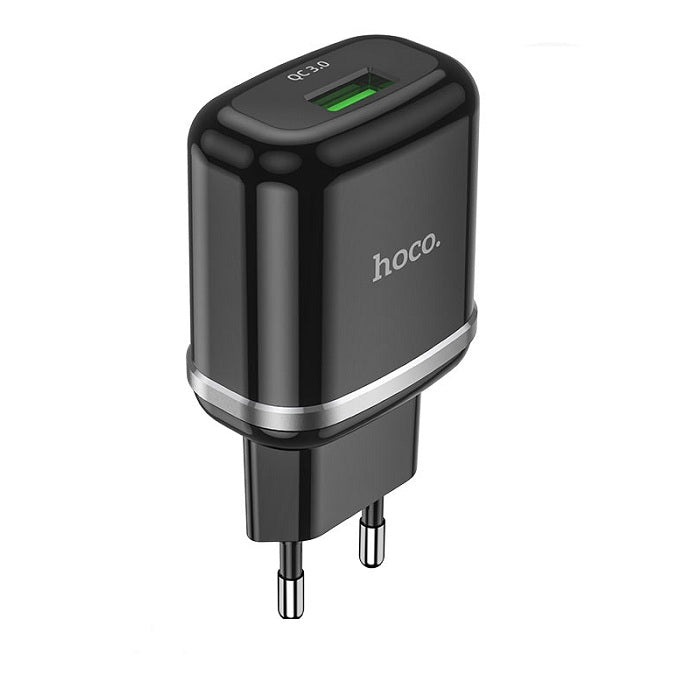 Мережевий зарядний пристрій Hoco N3 Special single port (1USB, QC3.0) Чорний