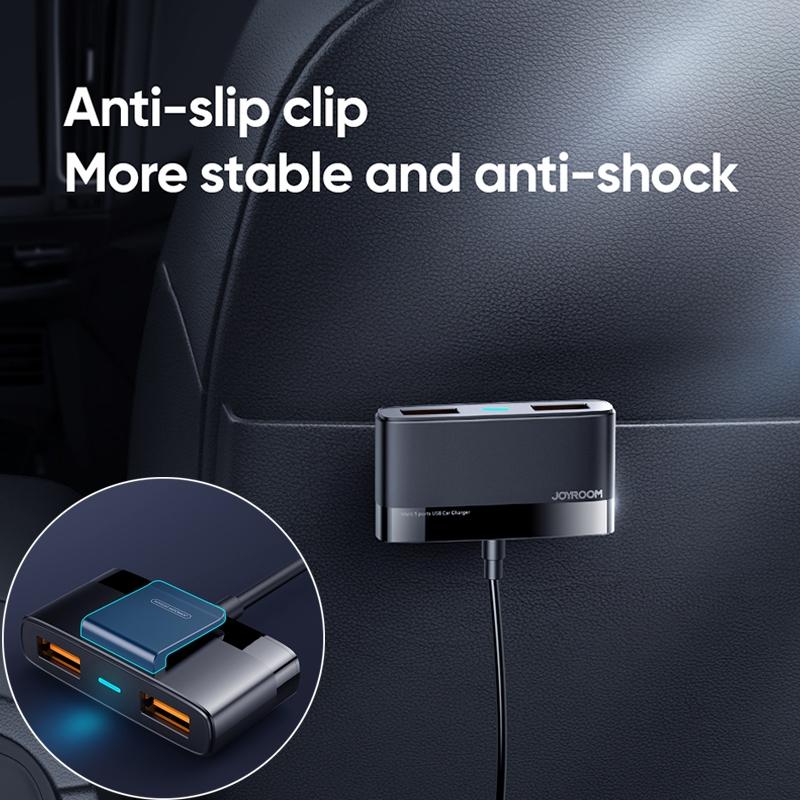 Автомобільний зарядний пристрій з виносним блоком Joyroom JR-CL03 car charger Black